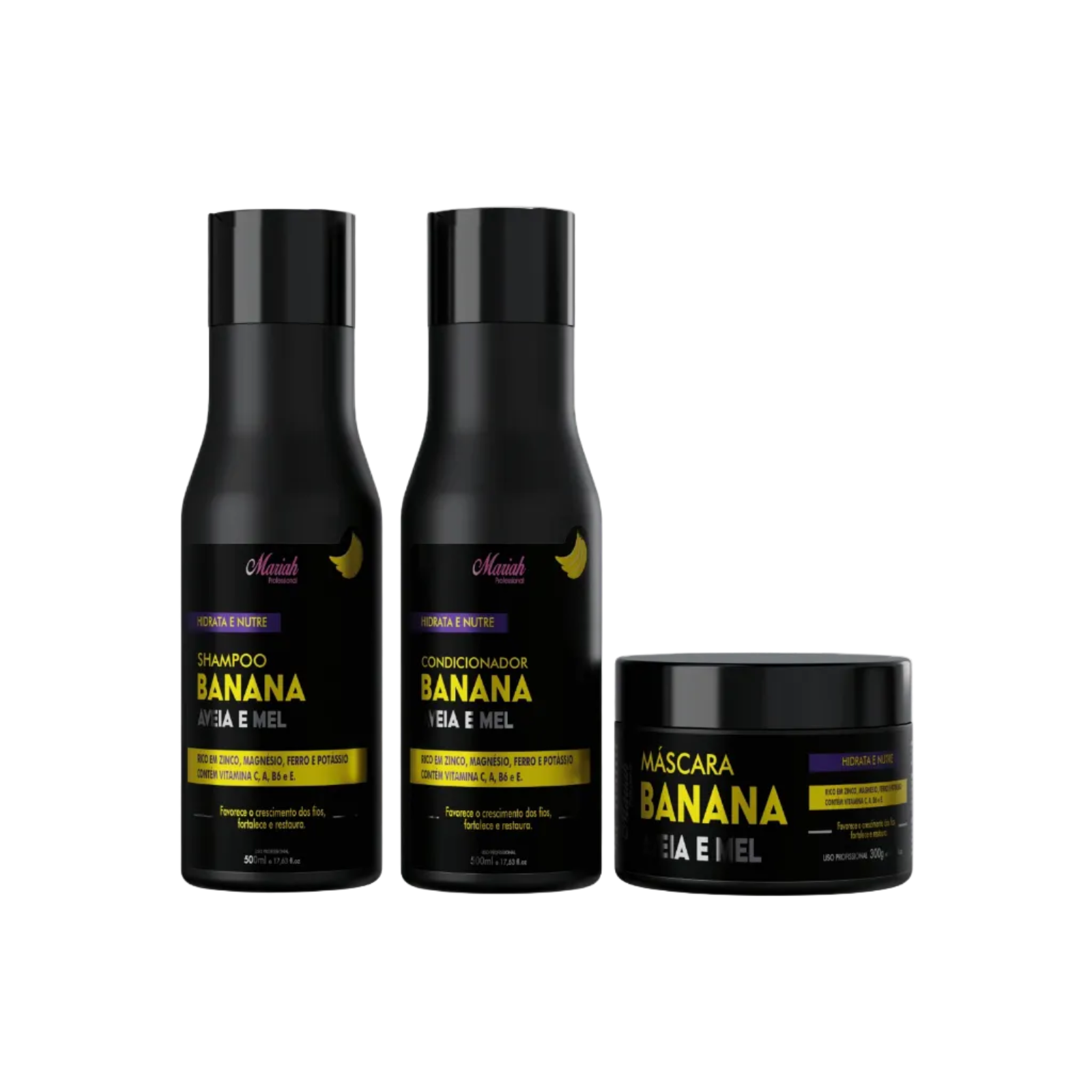 Productos Shampoo, Acondicionador y Mascara de Banana