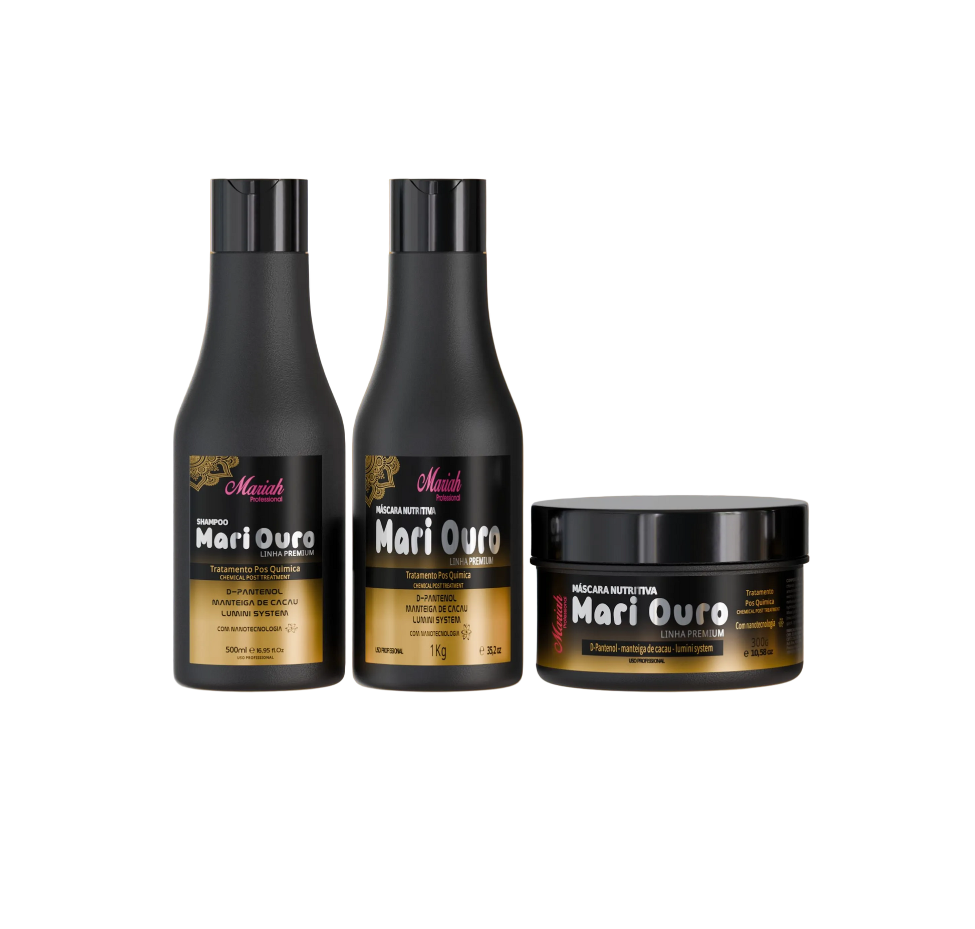 Productos Shampoo, Acondicionador y Mascara de Mari Ouro